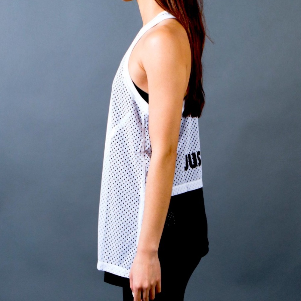 NIKE Just Do It OVERLAY MESH RACERBACK TANK TOP |Size Small - Picture 6 of 10